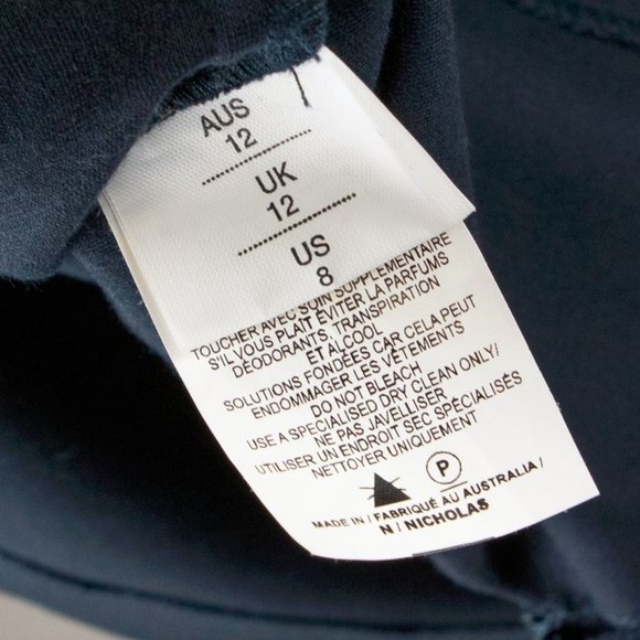 N Nicholas Navy Ponti Shoulder Band V Dress - Picture 8 of 9